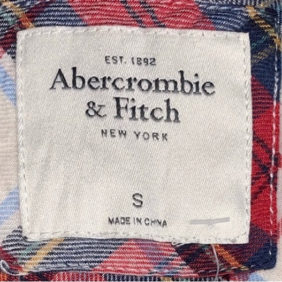 🍓Beautiful Abercrombie & Fitch Plaid Flannel Cotton Shirt like new confirmation - Picture 11 of 11